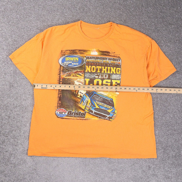 2014 Bristol Motor Speedway Race Cars 2XL Orange Short Sleeve T-Shirt - Picture 4 of 10